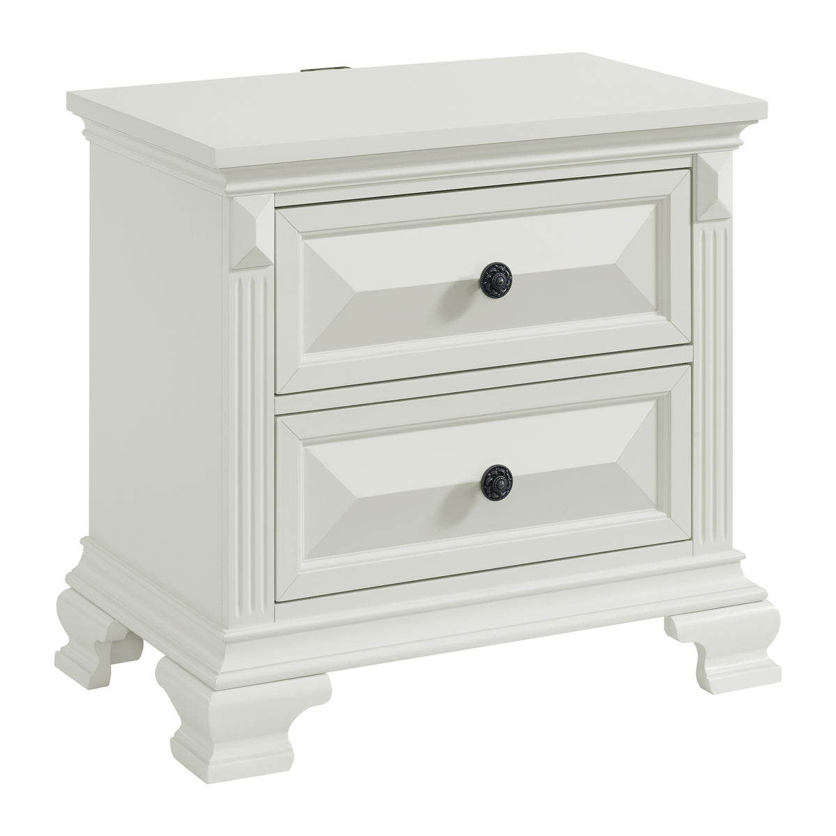 Bridgestone 2-Drawer Nightstand With Usb In Antique White