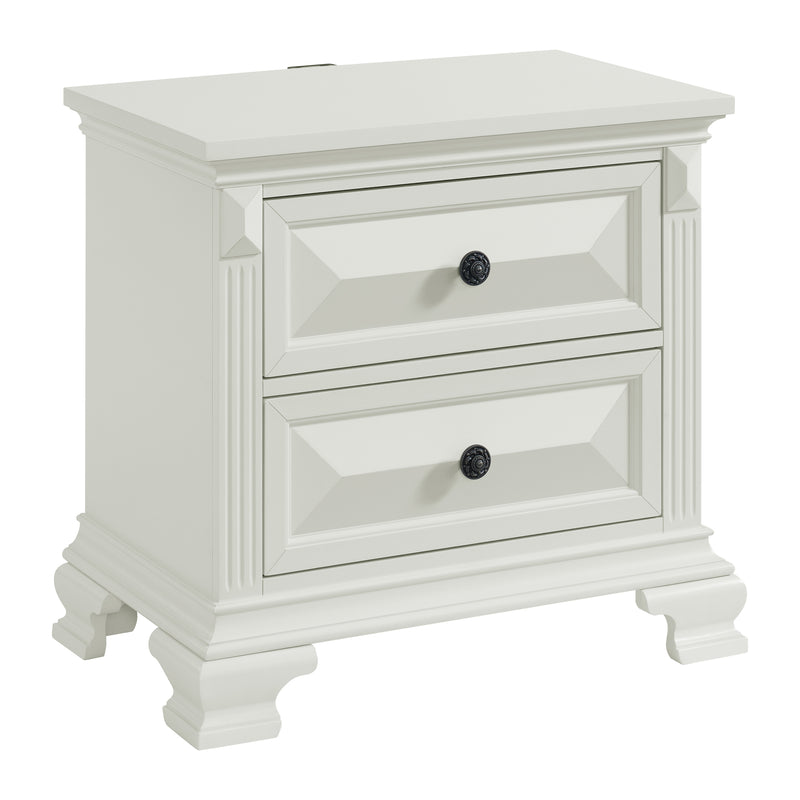 Bridgestone 2-Drawer Nightstand With Usb In Antique White