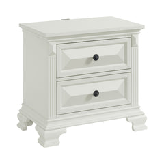 Bridgestone King 4PC Bedroom Set with 2 Nightstands & Dresser in Antique White