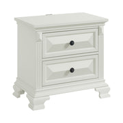 Bridgestone King 3PC Bedroom Set with 2 Nightstands in Antique White