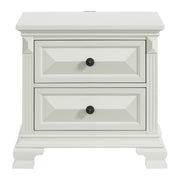 Bridgestone 2-Drawer Nightstand with USB in Antique White