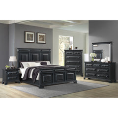Bridgestone King Panel 5PC Bedroom Set in Black