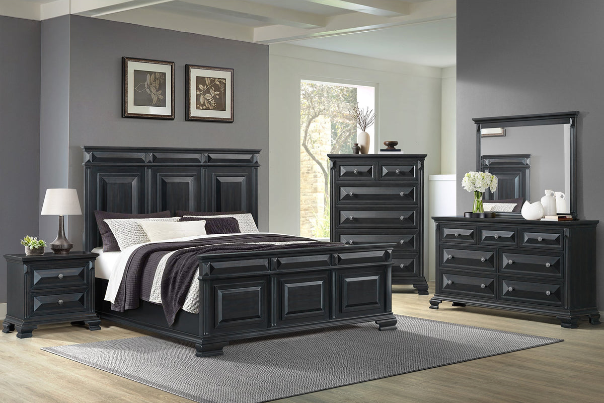 Bridgestone 2-Drawer Nightstand With Usb In Black