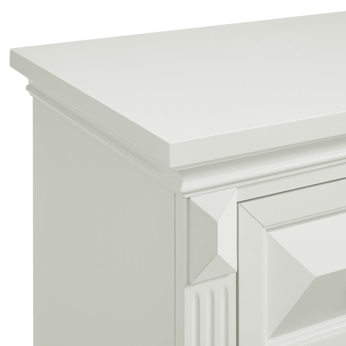 Bridgestone King 3PC Bedroom Set with 2 Nightstands in Antique White