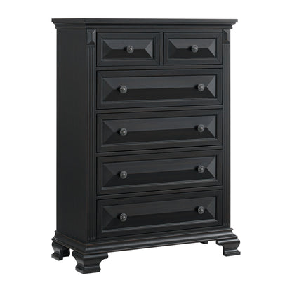 Bridgestone King Panel 3PC Bedroom Set in Black