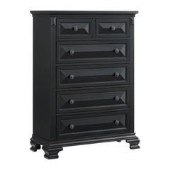 Bridgestone Queen Panel 5PC Bedroom Set in Black