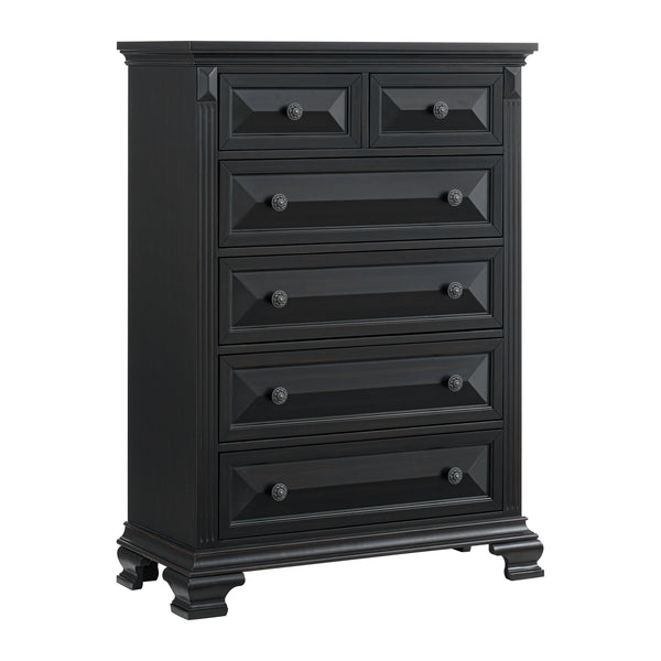 Bridgestone 6-Drawer Chest In Black