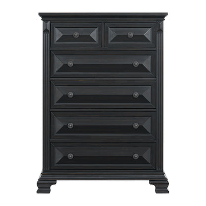 Bridgestone 6-Drawer Chest in Black