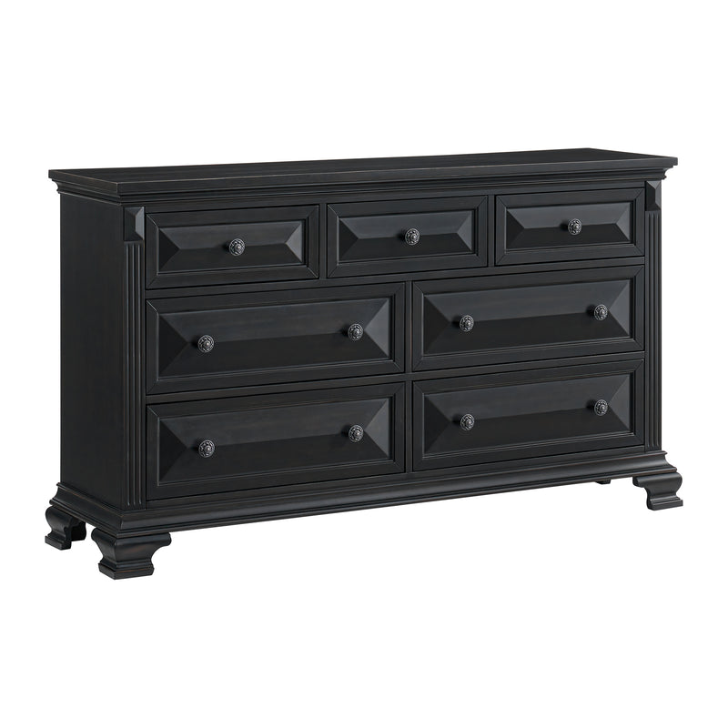 Bridgestone 7-Drawer Dresser In Black