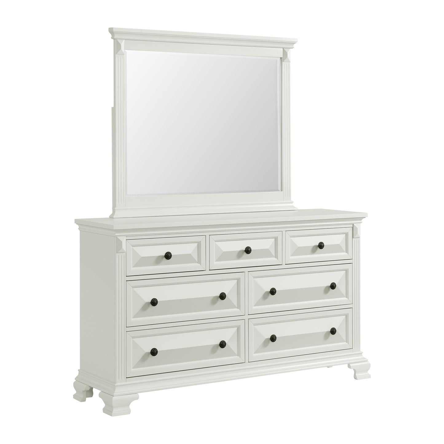 Bridgestone Queen Panel 5PC Bedroom Set in Antique White