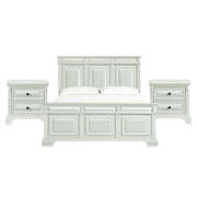 Bridgestone King 3PC Bedroom Set with 2 Nightstands in Antique White