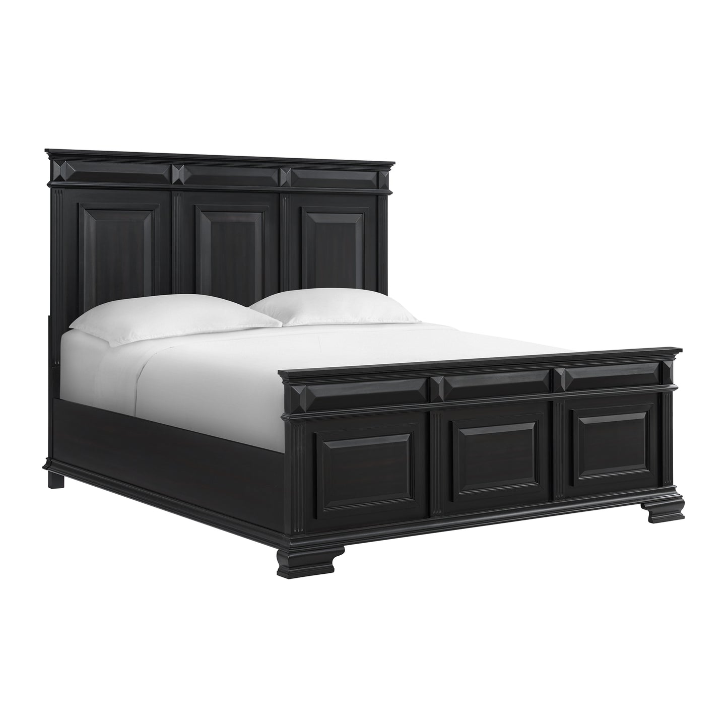 Bridgestone King Panel 3PC Bedroom Set in Black