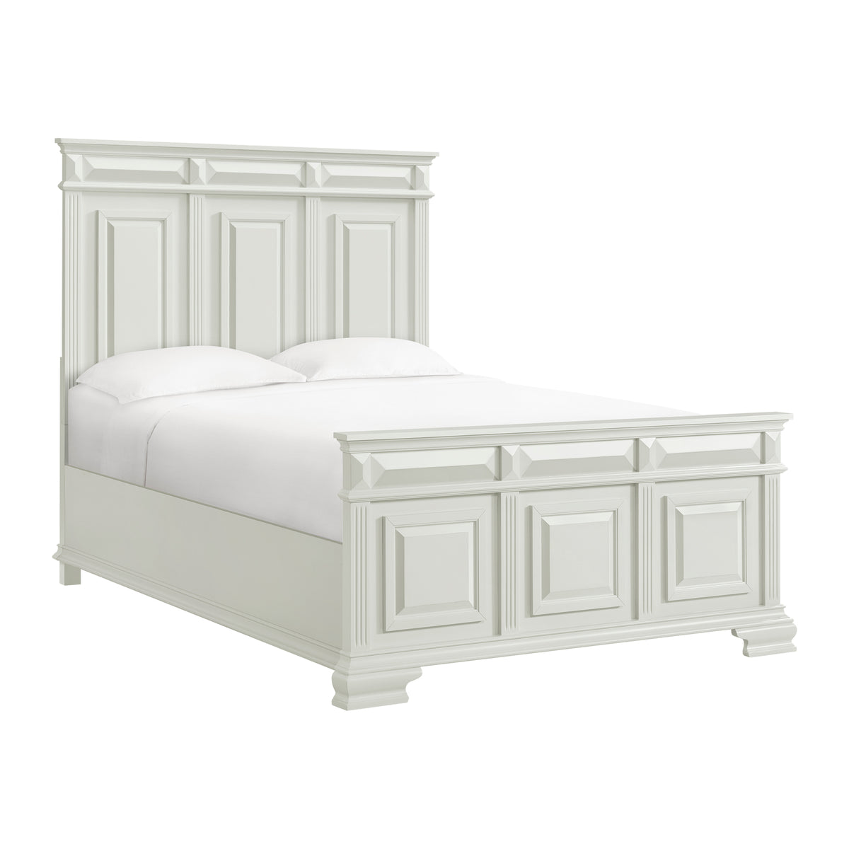 Bridgestone Queen Panel Bed In Antique White