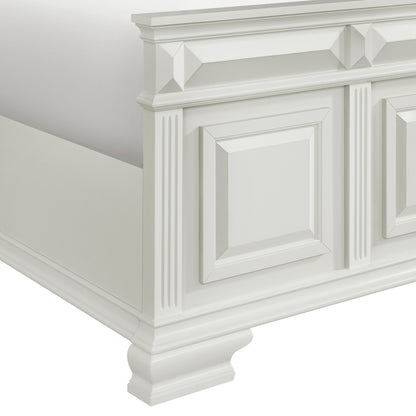 Bridgestone King 4PC Bedroom Set with 2 Nightstands & Dresser in Antique White