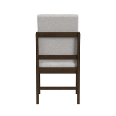 Brisbane 7PC Standard Height Dining Set in Brown-Table and Six Fabric Chairs