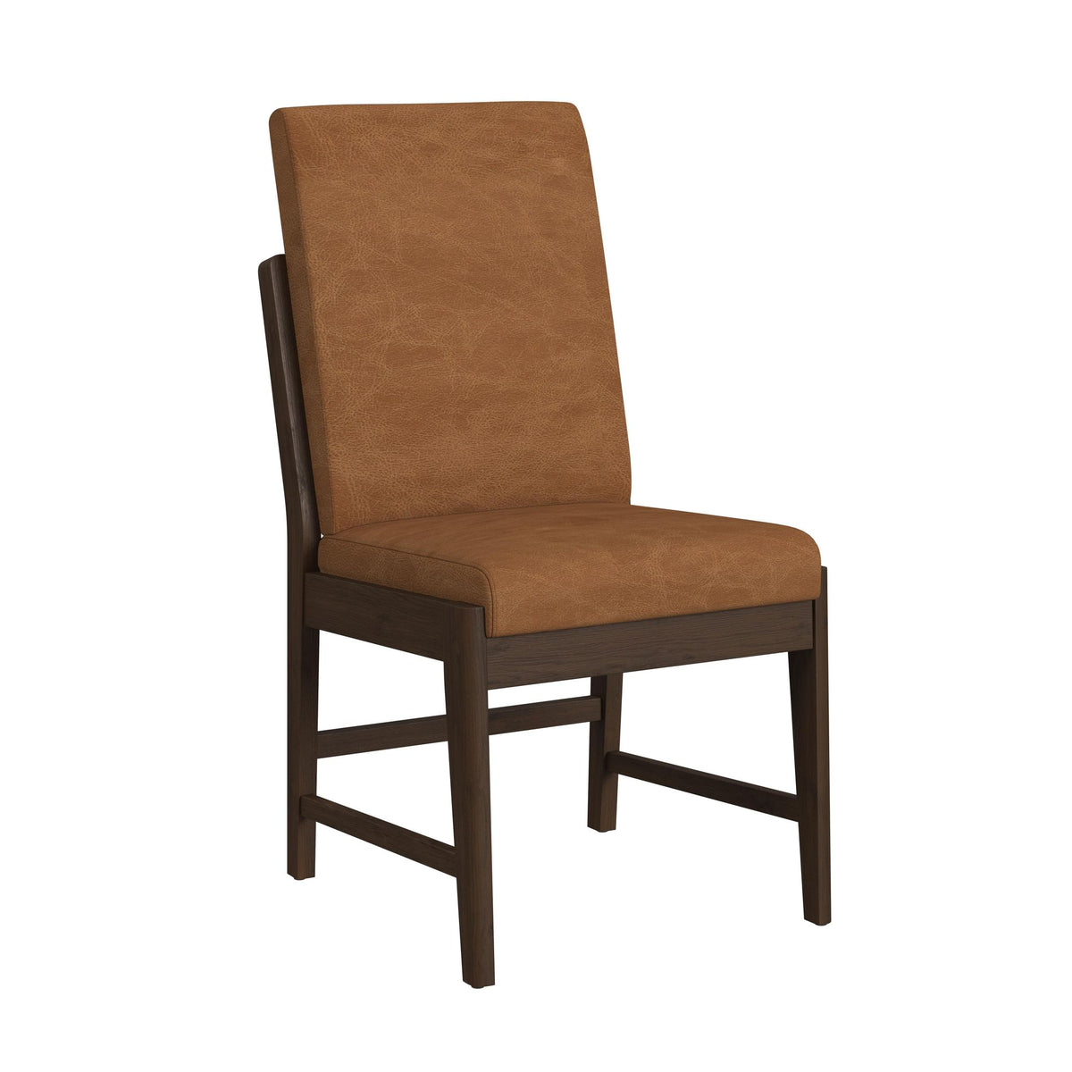 Brisbane Dining Side Chair With Bozeman Brown Pu In Brown (2 Per Carton)