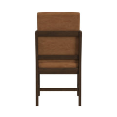 Brisbane 6PC Standard Height Dining Set in Brown-Table, Four PU Chairs & Bench