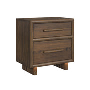 Brisbane Queen UPH 5PC Bedroom Set with Boucle Beige and LED in Brown