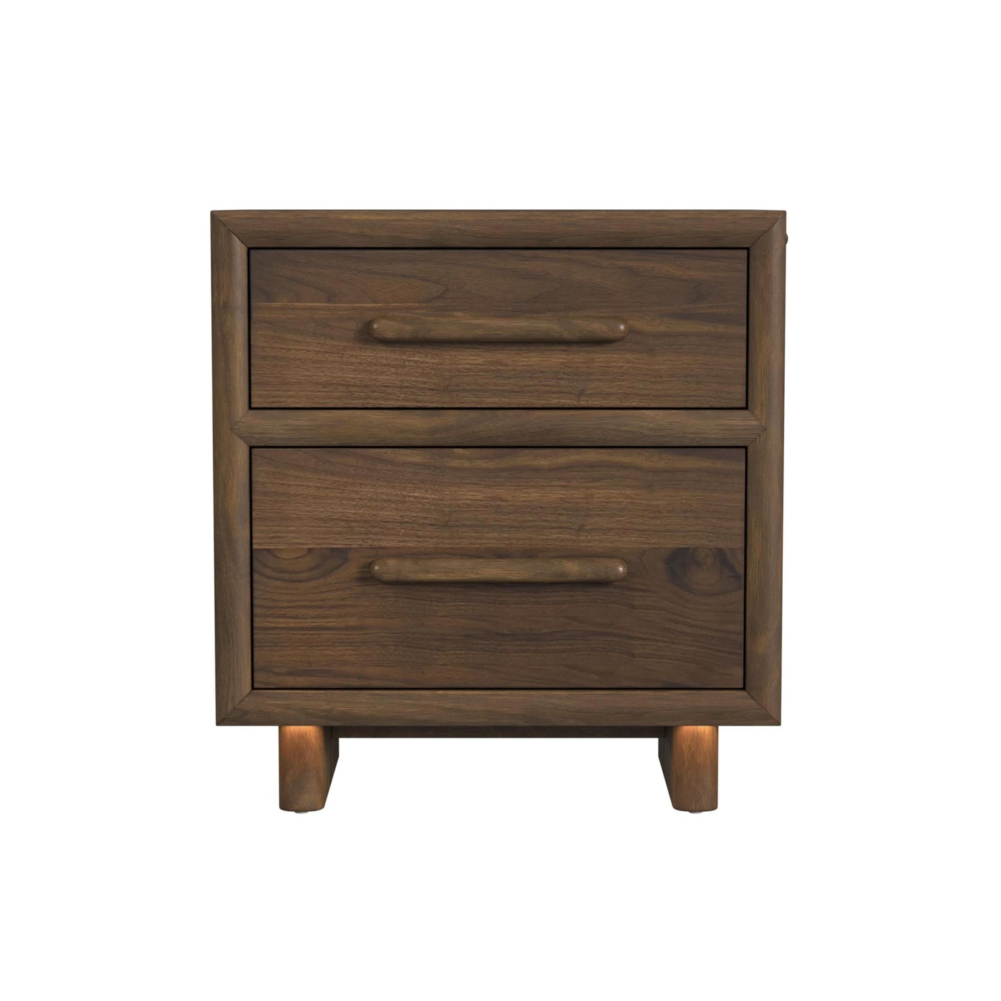 Brisbane Nightstand with USBC and LED in Brown