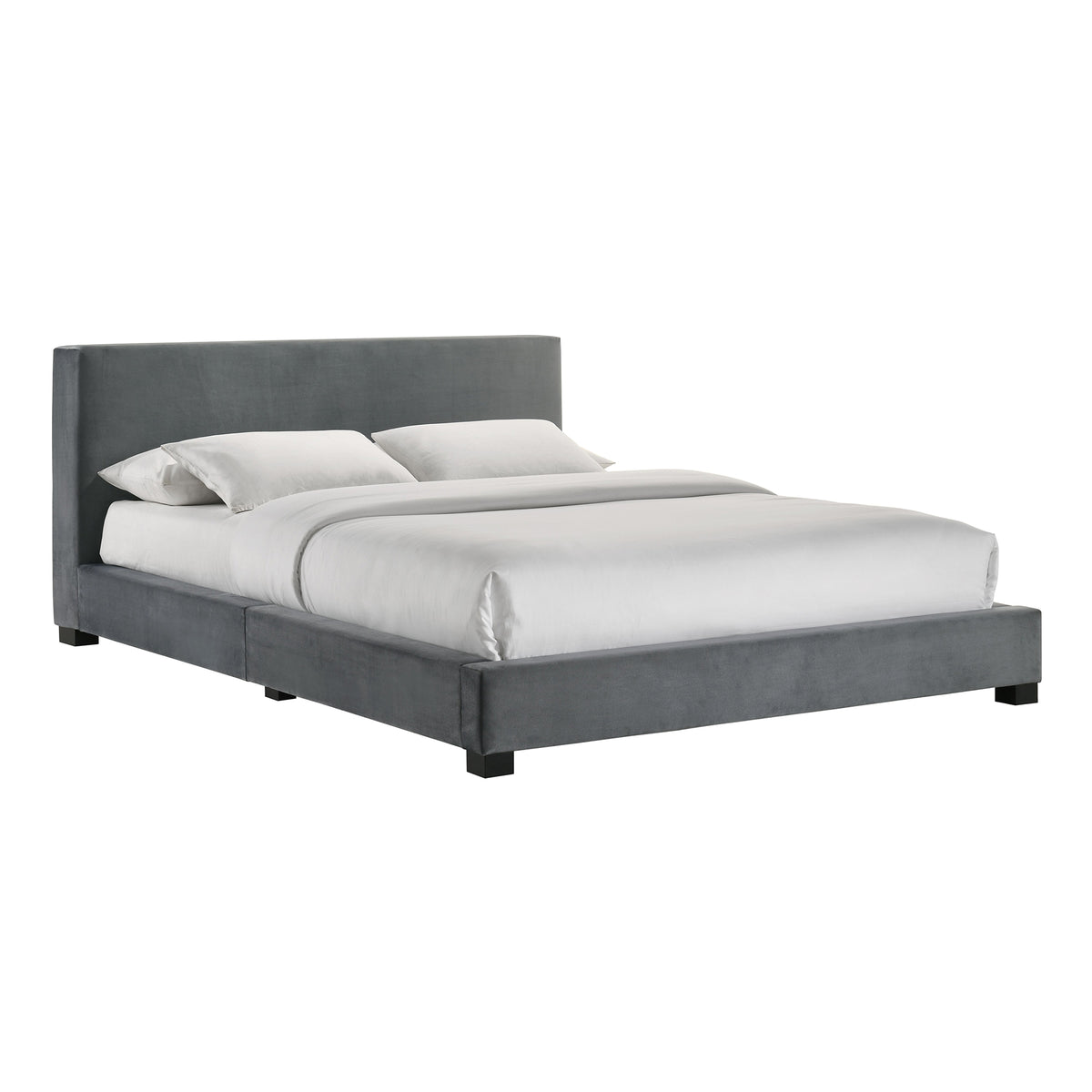 Brookhaven Full Uph Bed In Grey Velvet