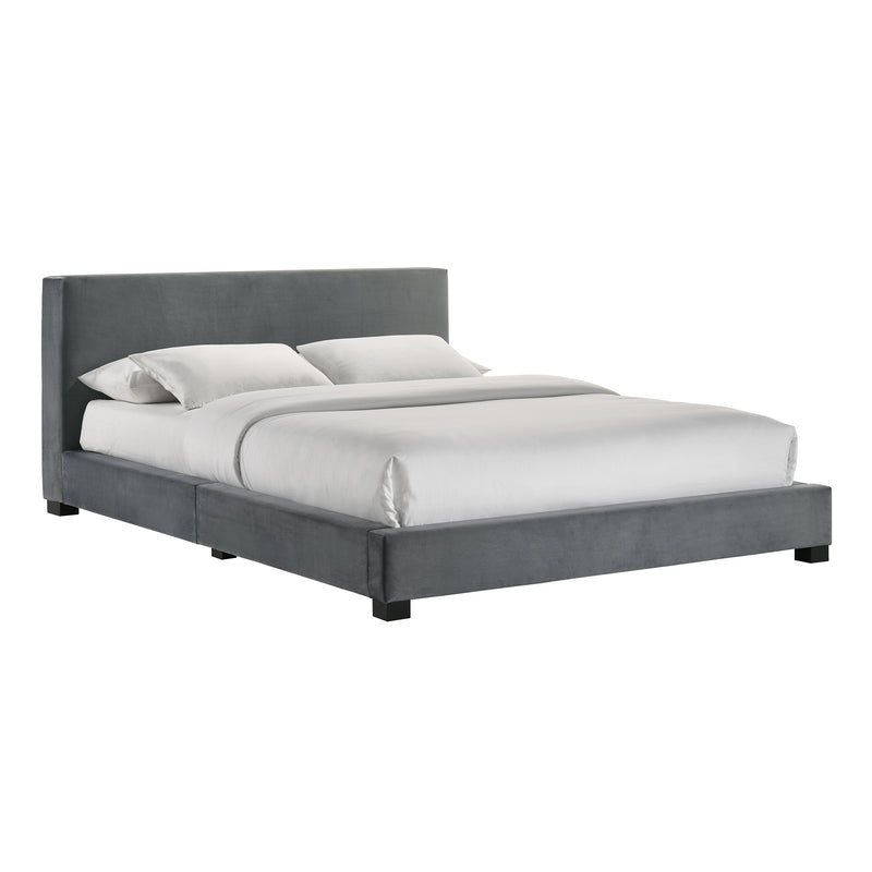 Brookhaven Full Uph Bed In Grey Velvet