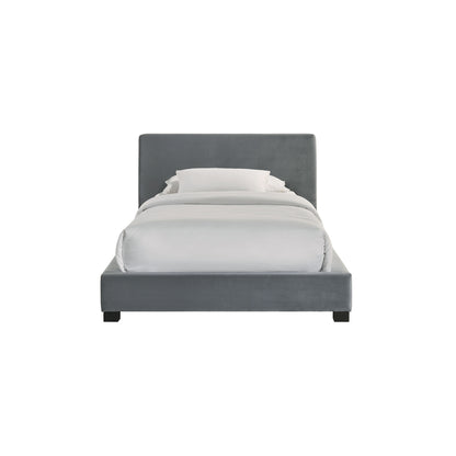 Brookhaven Twin UPH Bed in Grey Velvet