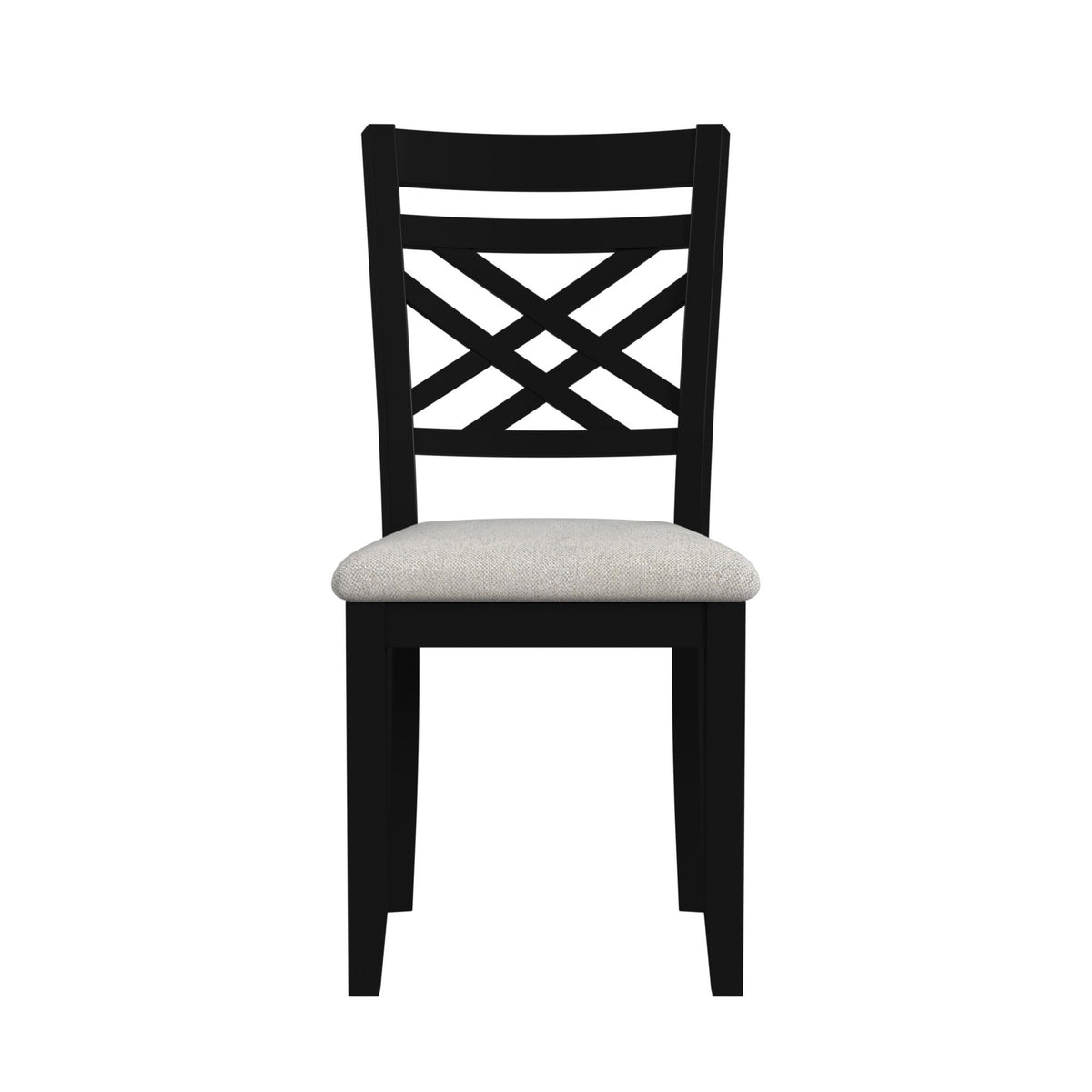 Brooks 6PC Dining Set with Table, 4 Wood Back and UPH Seat Chairs, and Bench in Medium Brown & Black