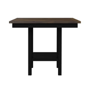 Brooks 5PC Counter Set with Table and 4 UPH Seat & Wood Back Chairs in Medium Brown & Black