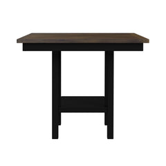 Brooks 5PC Counter Set with Table and 4 UPH Seat & Wood Back Chairs in Medium Brown & Black