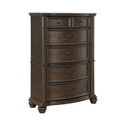 Brunswick King 5PC Bedroom Set with 2 Nightstands, Dresser & Chest in Mahogany