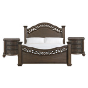 Brunswick King 3PC Bedroom Set with 2 Nightstands in Mahogany