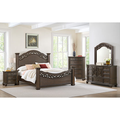 Brunswick King Panel Bed in Mahogany