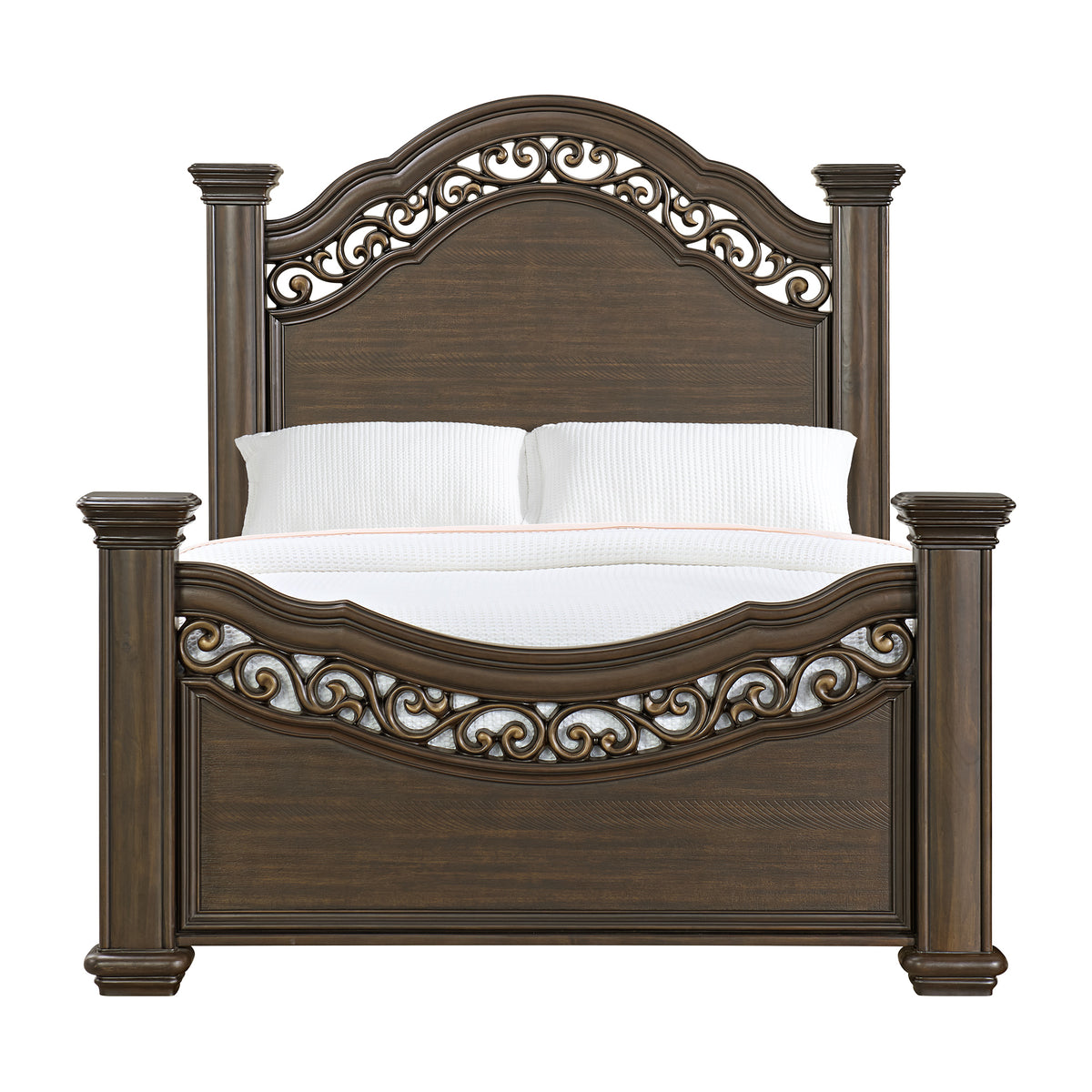 Brunswick Queen Panel Bed In Mahogany