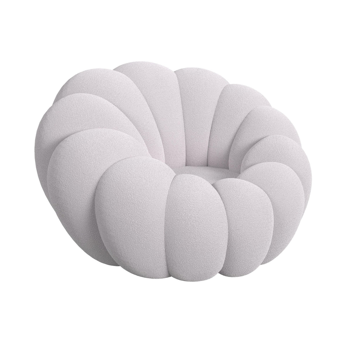 Bubble Swivel Chair And Ottoman In Grey