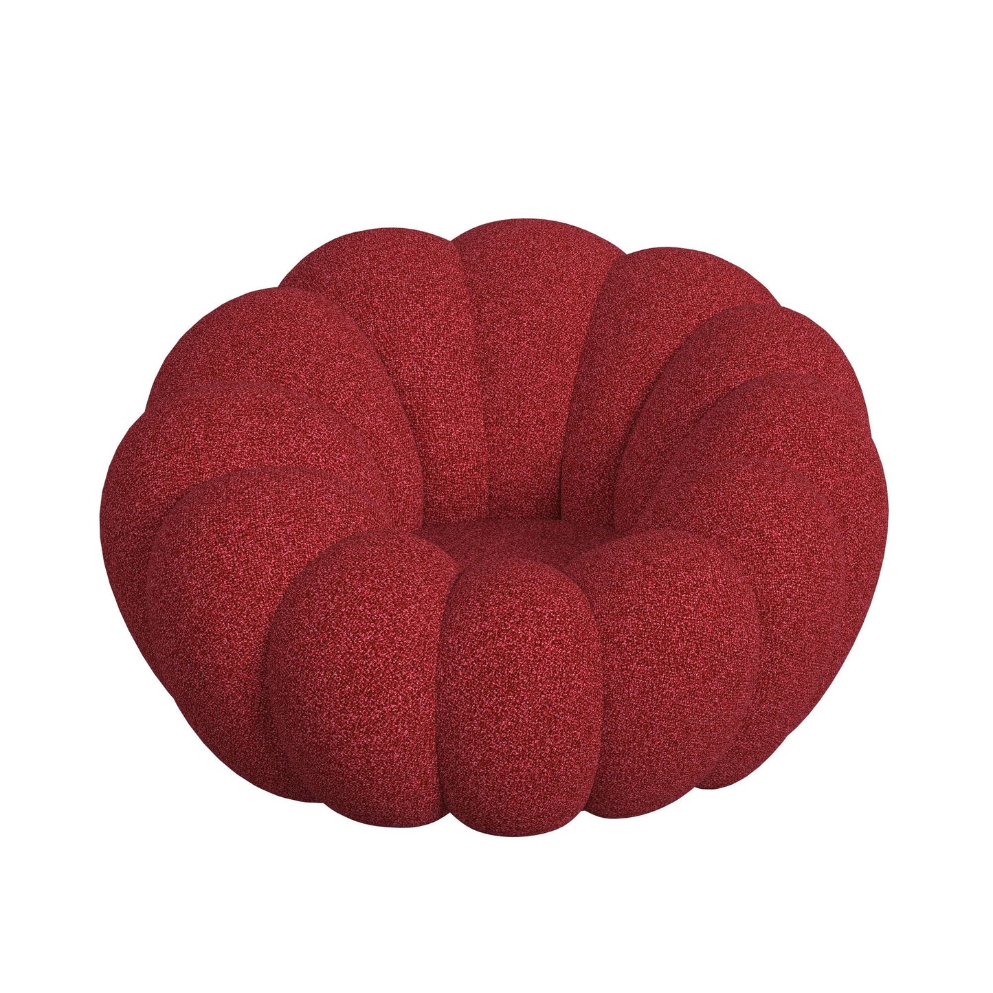 Bubble Swivel Chair & Ottoman in Red