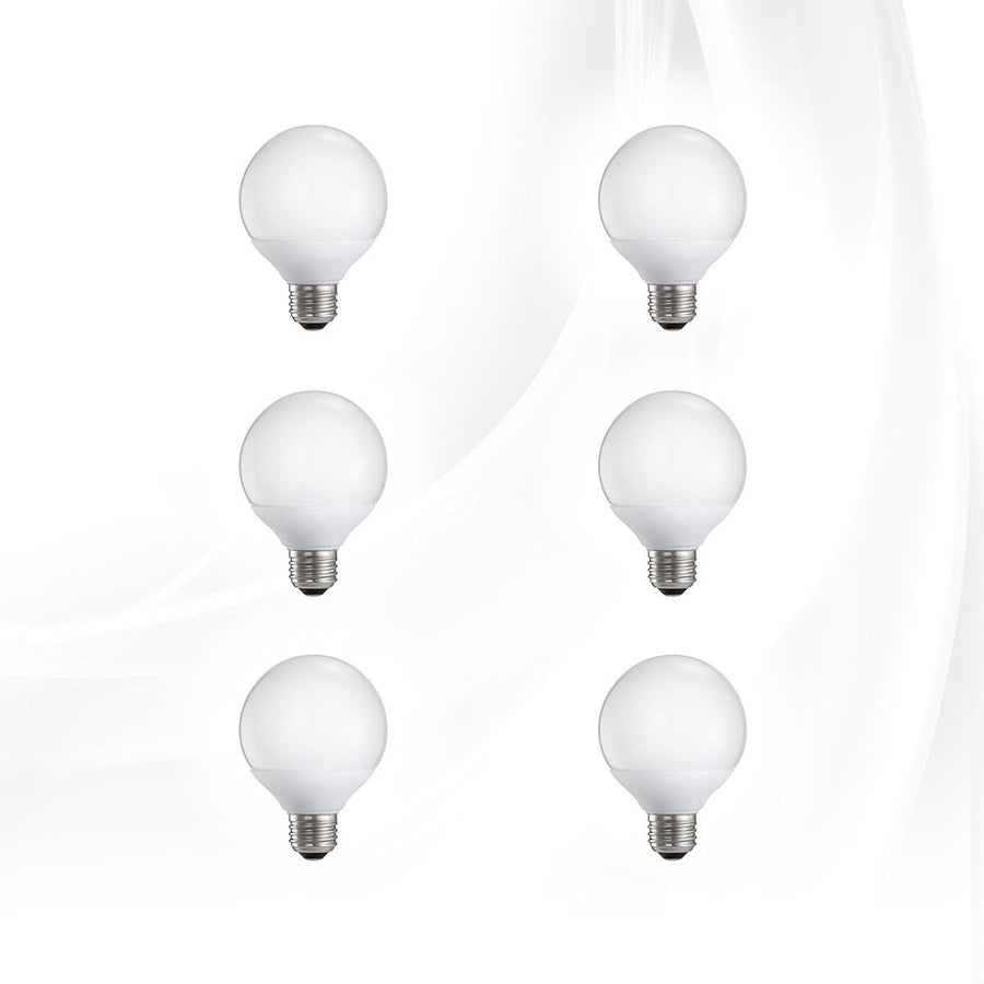 Frosted LED Globe Bulbs, Dimmable (Cool White, 6W)
