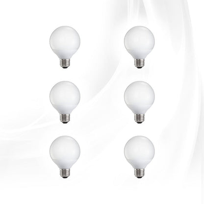 Frosted LED Globe Bulbs, Dimmable (Cool White, 6W)