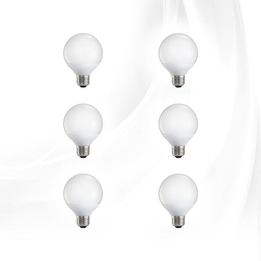 Frosted LED Globe Bulbs, Dimmable (Cool White, 6W)