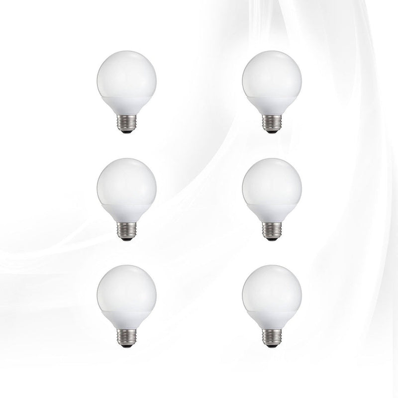 Frosted LED Globe Bulbs, Dimmable (Cool White, 6W)