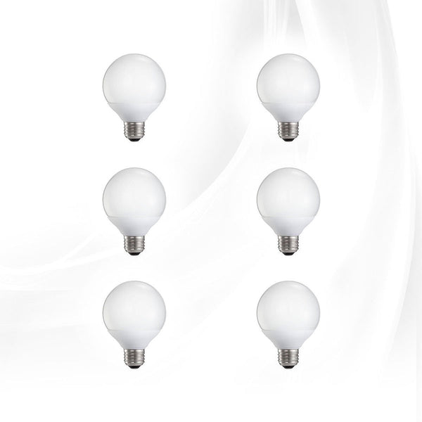 Frosted LED Globe Bulbs, Dimmable (Cool White, 6W)