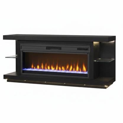 Riviera White Console Fireplace