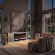 Riviera White Console Fireplace
