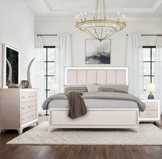 Cassie Illuminating Queen 4PC Bedroom Set