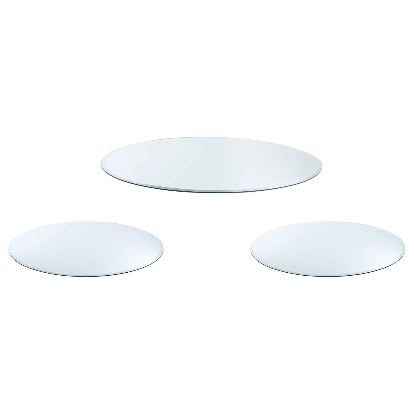 Coaster 3PC Tempered Glass Top Occasional Set
