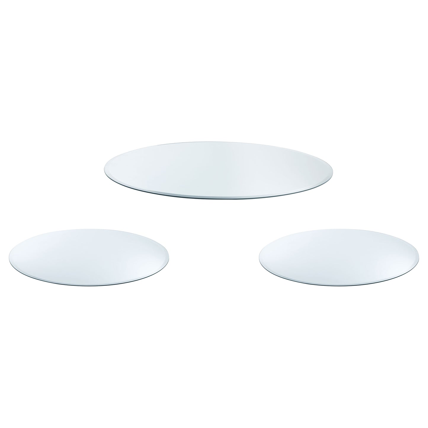 Coaster 3PC Tempered Glass Top Occasional Set