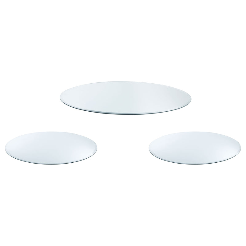 Coaster 3PC Tempered Glass Top Occasional Set