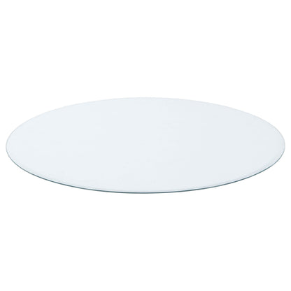 25-inch 8mm Round Clear Tempered Glass Top