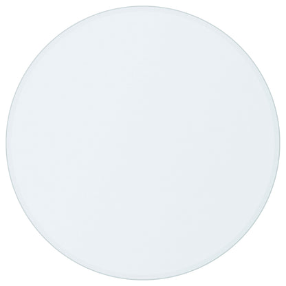 25-inch 8mm Round Clear Tempered Glass Top