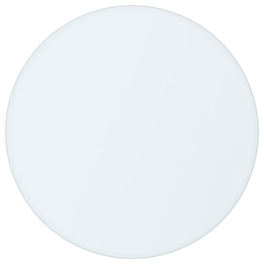 25-inch 8mm Round Clear Tempered Glass Top