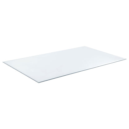 52x27-inch 6mm Rectangular Clear Tempered Glass Top